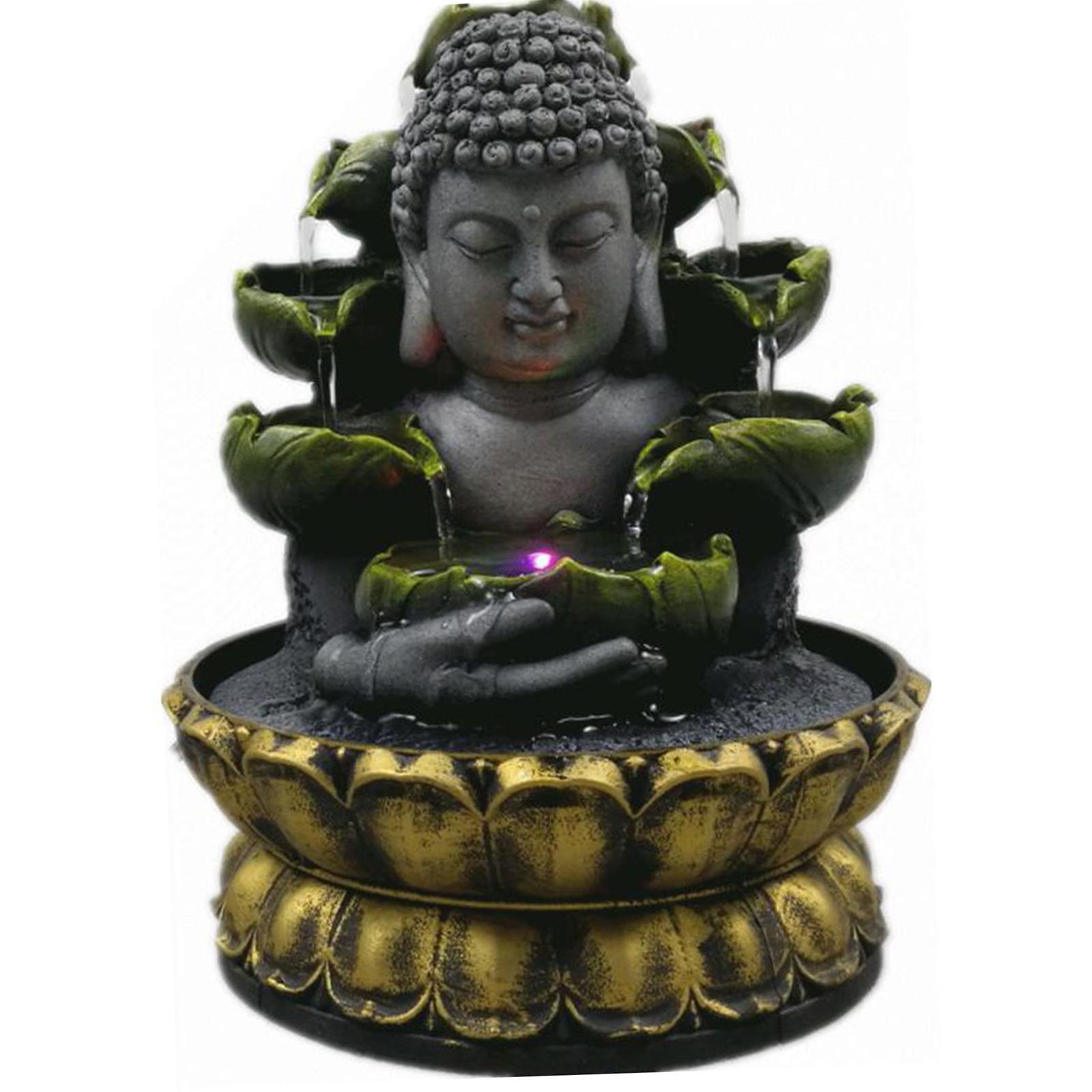 Buddha Tabletop Fountain Desk Bedroom Waterfall Home Ornament
