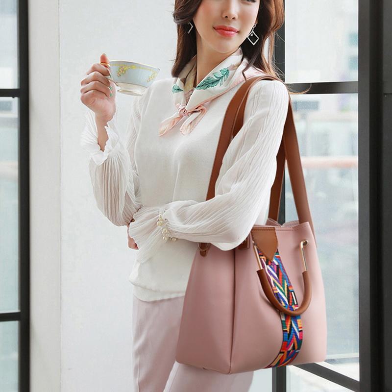 4 Cái/bộ Túi Xách Nữ 2018 Sứ Giả Túi Nữ Đeo Vai Thời Trang Da PU Nữ Shop Tote Sắc femme