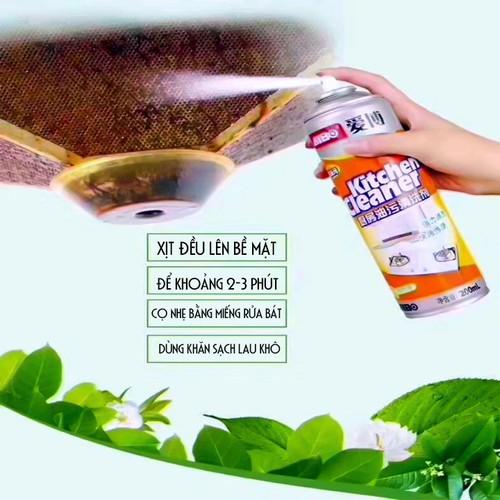 Bình xịt bếp KITCHEN CLEANER tẩy siêu sạch các vết bẩn cứng đầu trong gian bếp