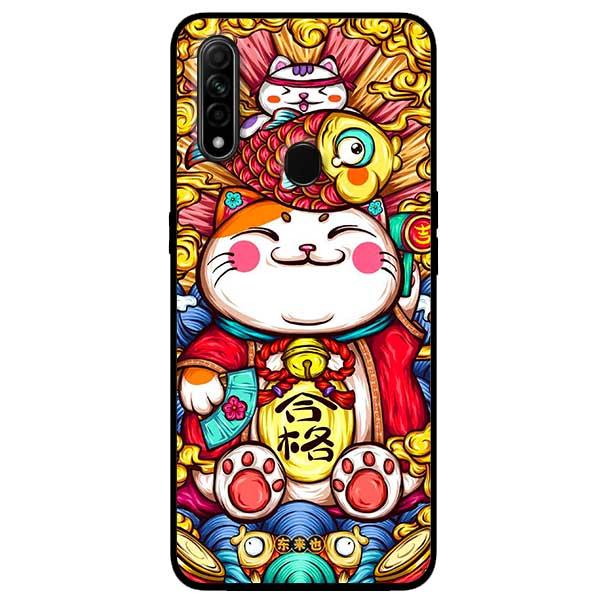 Ốp lưng dành cho Oppo A31 / A8  - Mèo Đội Cá
