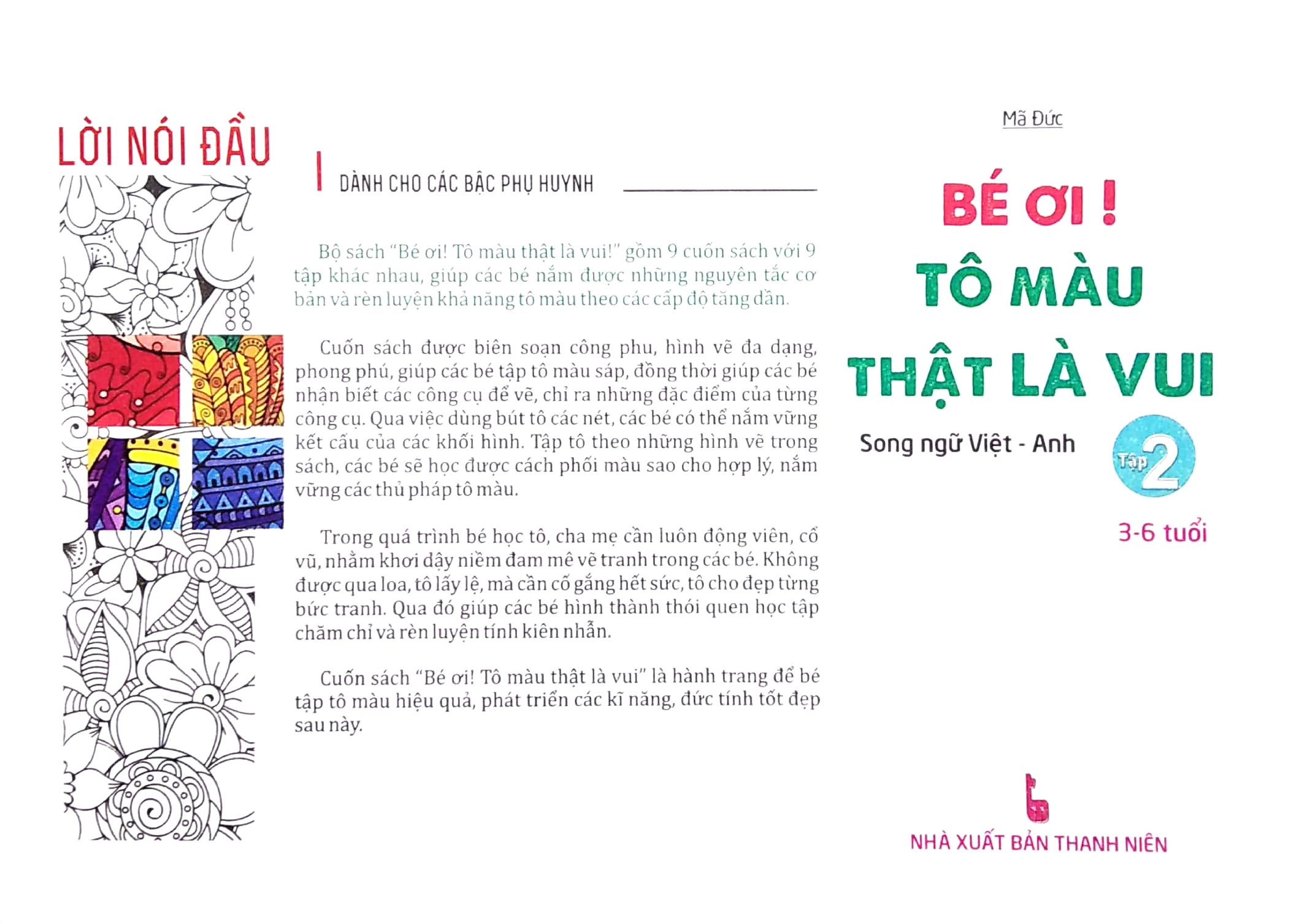 Bé Ơi! Tô Màu Thật Là Vui - Song Ngữ Việt - Anh - Tập 2