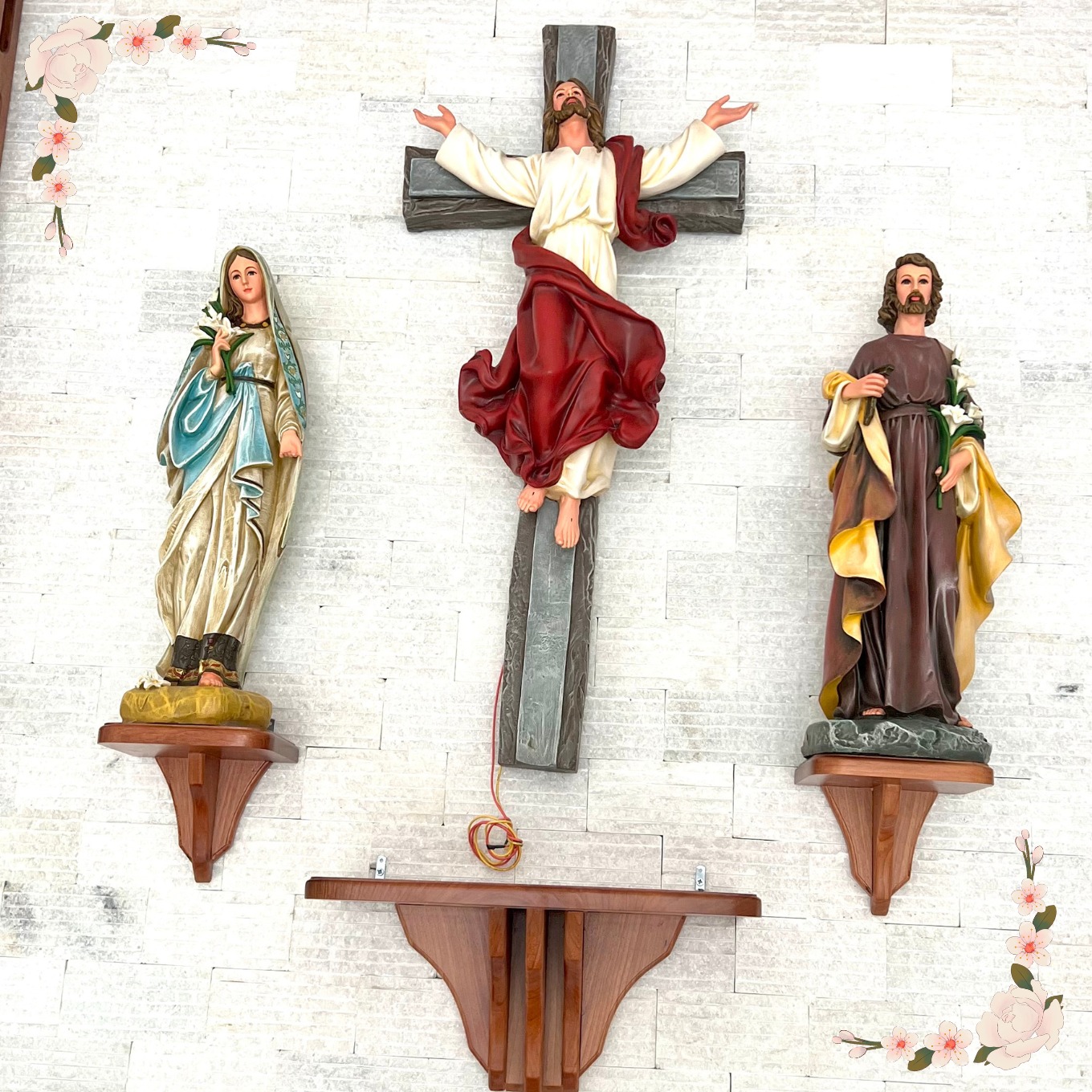 Bộ Tượng Bàn Thờ Chúa cao 40 cm - B006