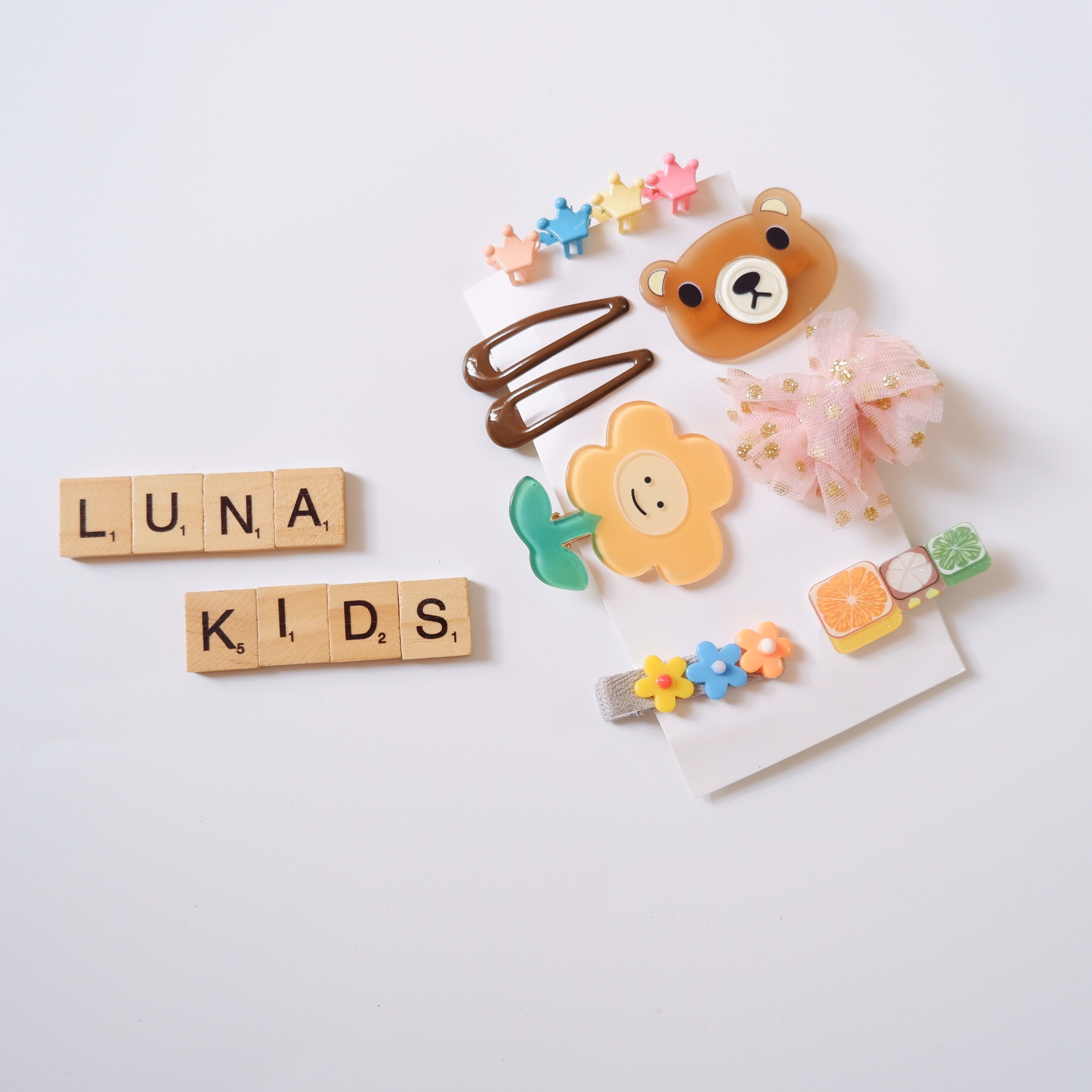 Set kẹp tóc cho bé gái KT02 - LunaKids [Ảnh thật