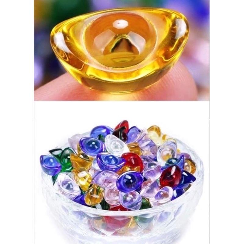 Kim Nguyên Bảo - Thỏi vàng pha lê phong thủy Thần Tài may mắn size 1.5 cm