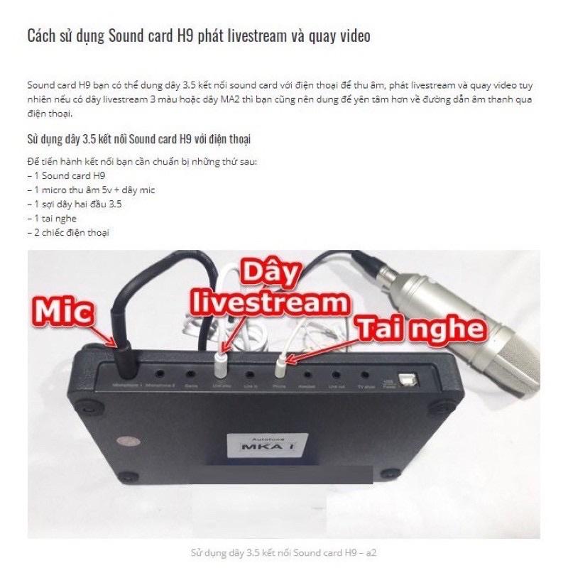 Combo Micro BM900 và Soundcard H9 – Thu Âm Hát Live Stream, Karaoke, AutoTune, Giả Giọng, Cực Hay, Có Bluetooth