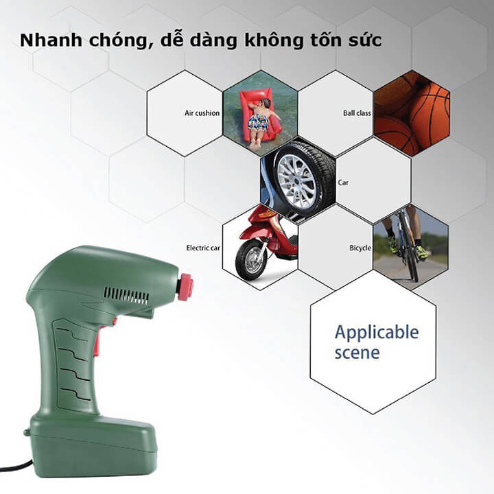 Máy Bơm Lốp Ô Tô 12V Công Suất Lớn Siêu Khỏe Siêu Nhanh - Máy Bơm Lốp Xe Hơi 12v Đồng Hồ Điện Tử