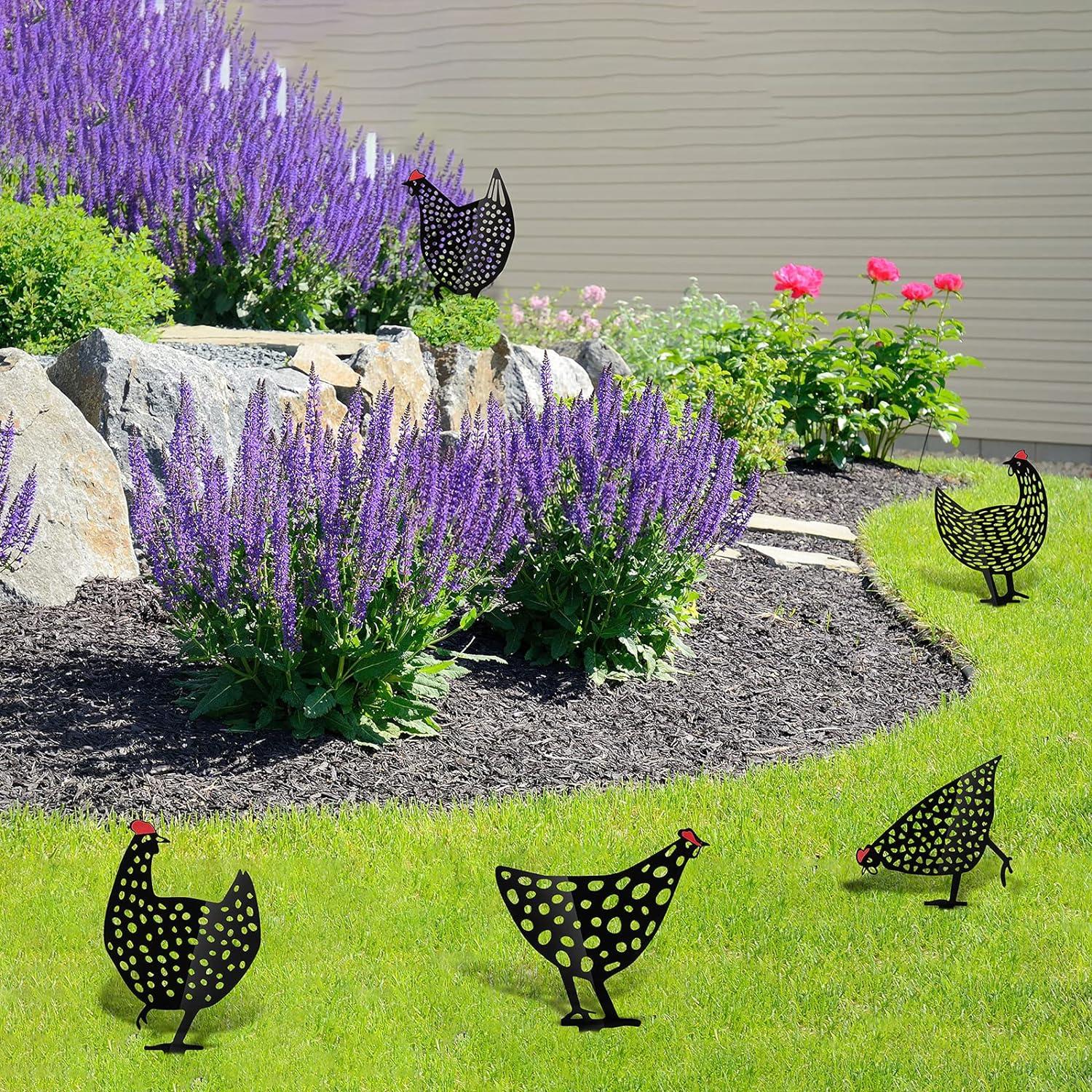 Bộ 5 Trang Trí Sân Vườn Gà Mái Trang Trí Ngoài Trời Gà Mái Vườn Gà Trang Trí Cho Bãi Cỏ Con Đường Vỉa Hè Vườn Acrylic