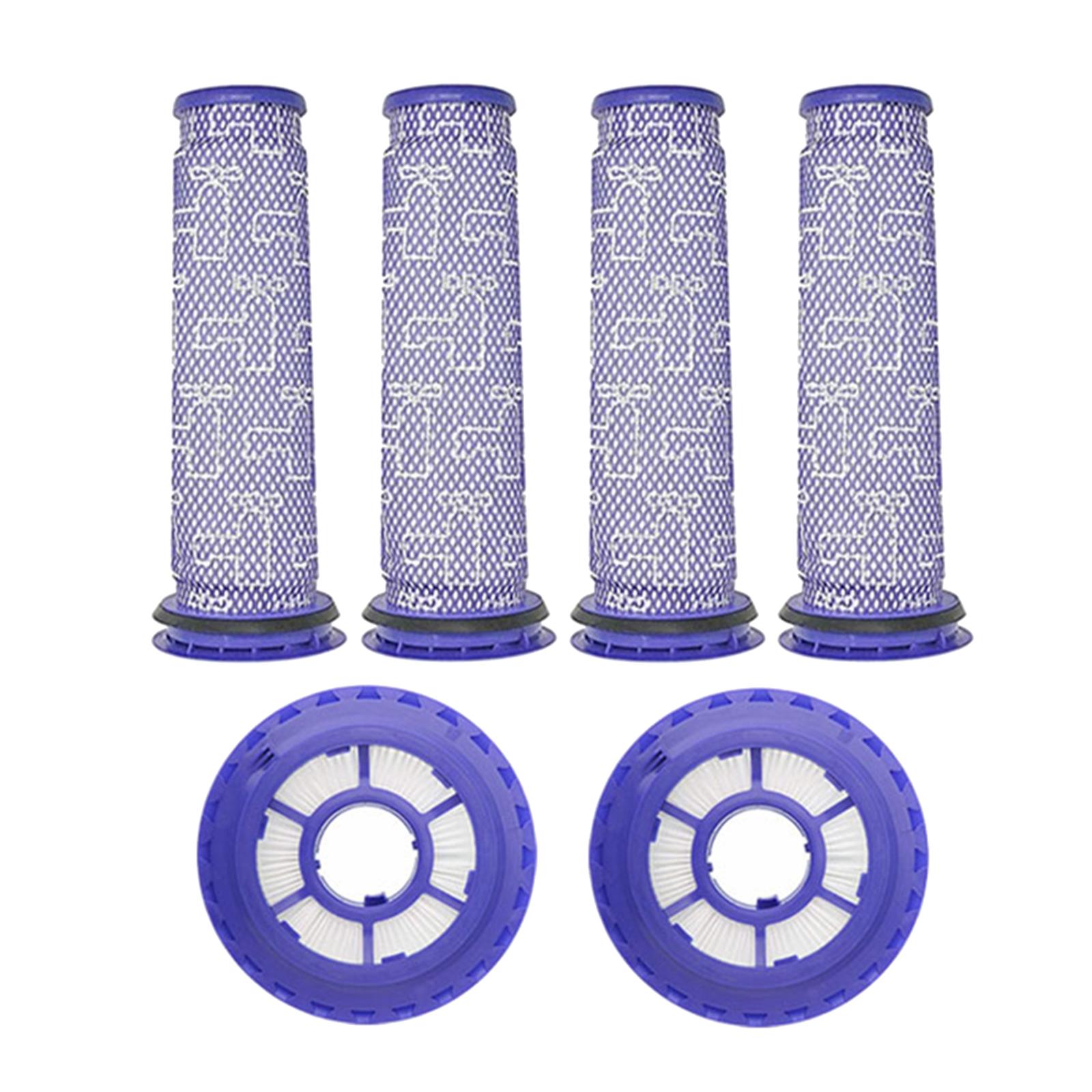 2 Post Filters 4 Pre Filters Vacuum Filter Purple for Dyson DC65 DC66 DC41