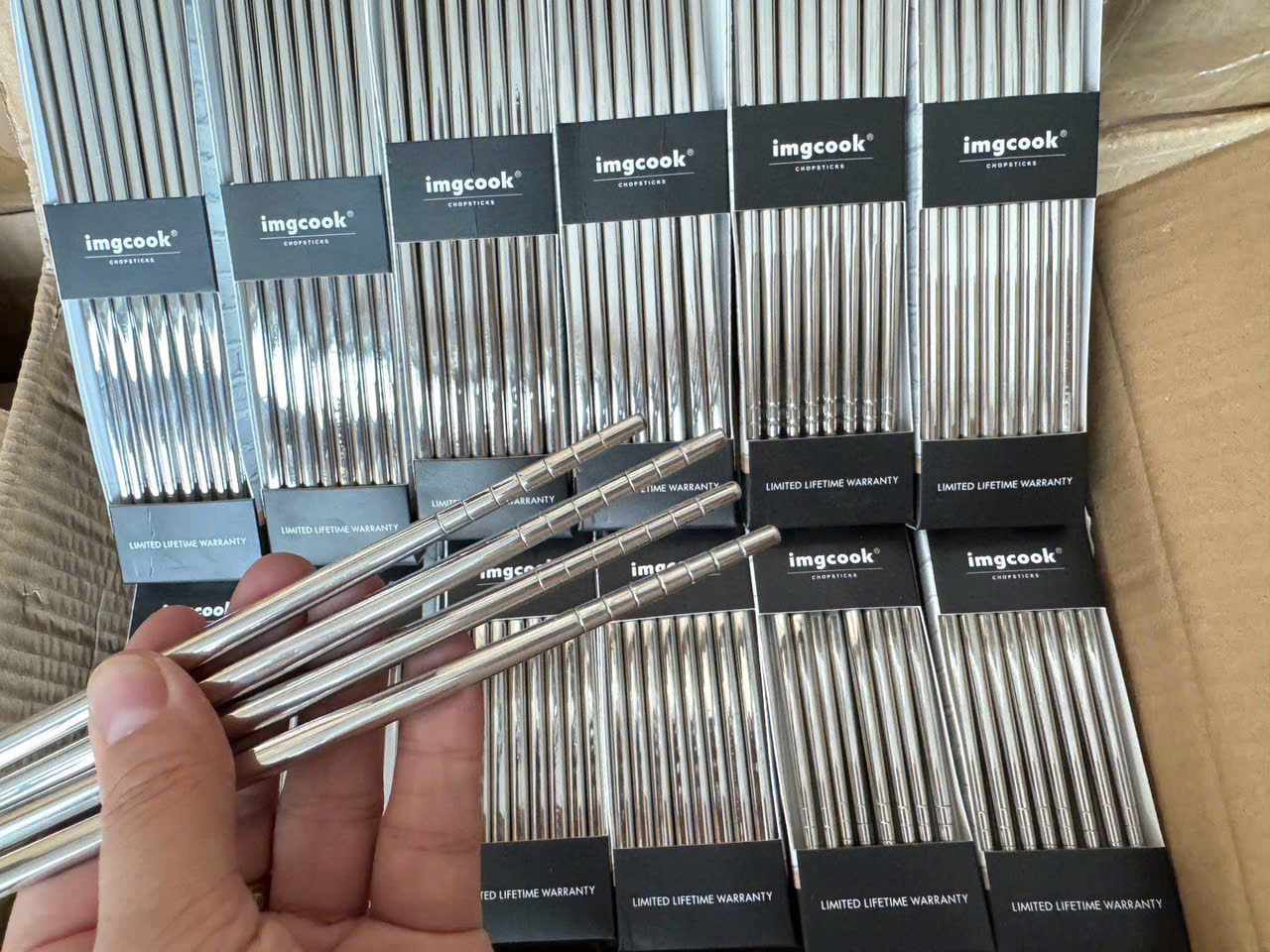 Đũa Inox Imgcook Cao Cấp 304 Chống Trượt – Đũa Ăn Gia Đình An Toàn, Bền Đẹp, Dễ Vệ Sinh- Hàng Chính Hãng MINIIN