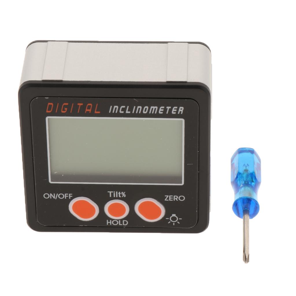 IP54 Kỹ Thuật Số Chống Thấm Nước Protractor Inclinometer Nước Hộp Thước Đo Góc Xanh