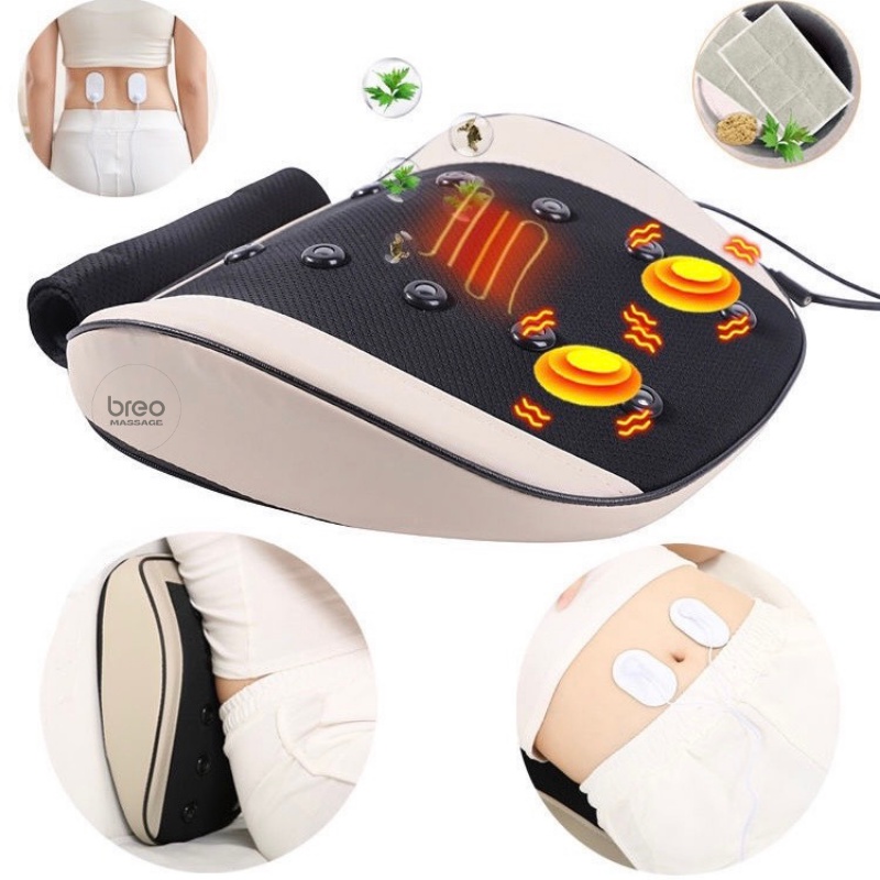 Máy massage lưng cột sống JB-3033 - FREESHIP - Đệm massage mát xa lưng cột sống có điều khiển, sưởi ấm hồng ngoại, 9 Chế Độ, Khí Nén