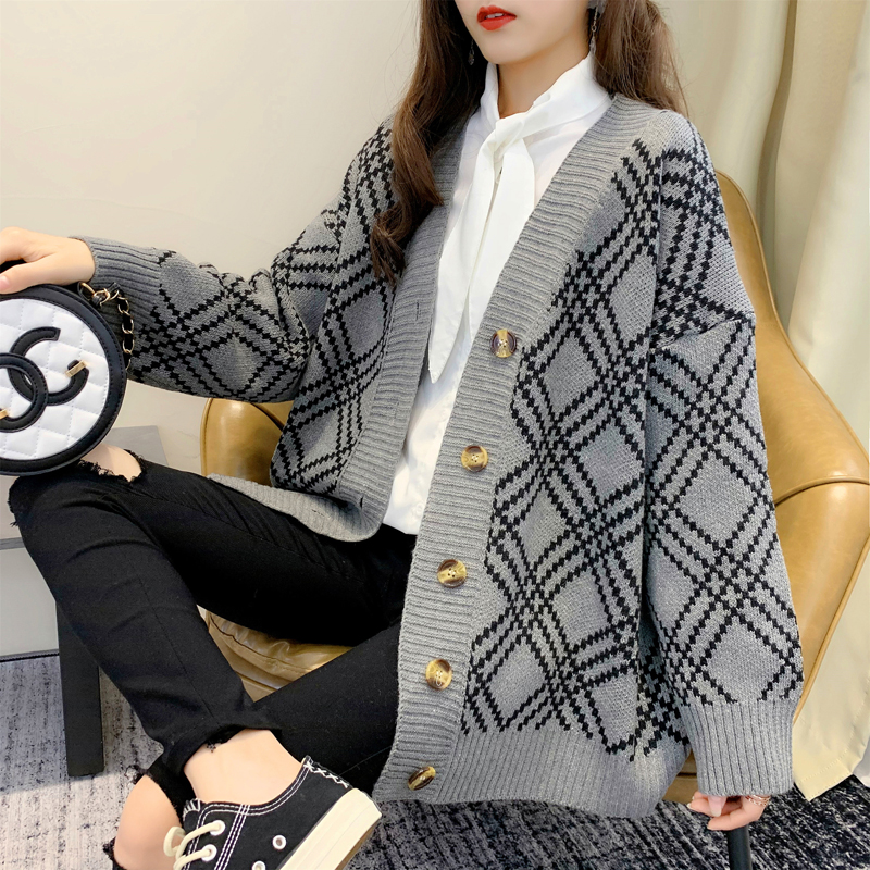 Áo khoác len nữ cardigan dệt kim phong cách Hàn Quốc V15