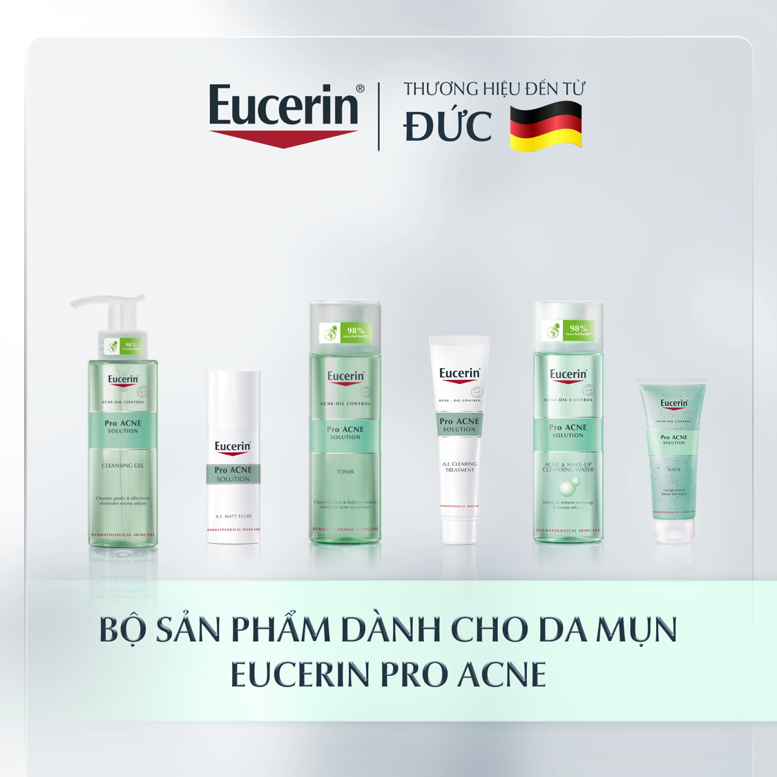 Nước cân bằng cho da nhờn mụn Eucerin Pro Acne Toner 200ml