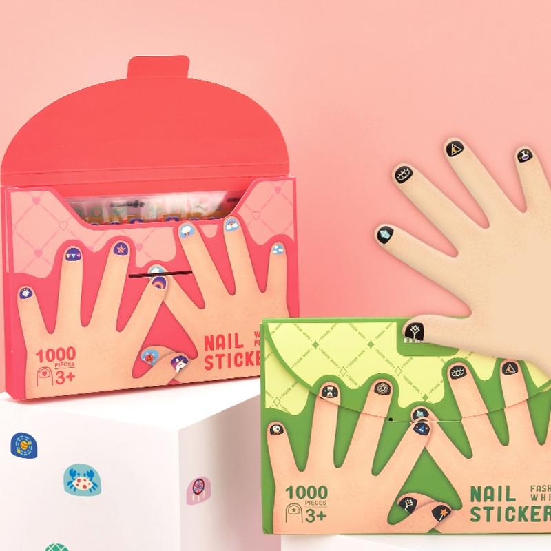 Sticker dán móng tay cho bé Mideer Nail stickers Mideer 2 mẫu miếng dán móng tay giả cho bé gái