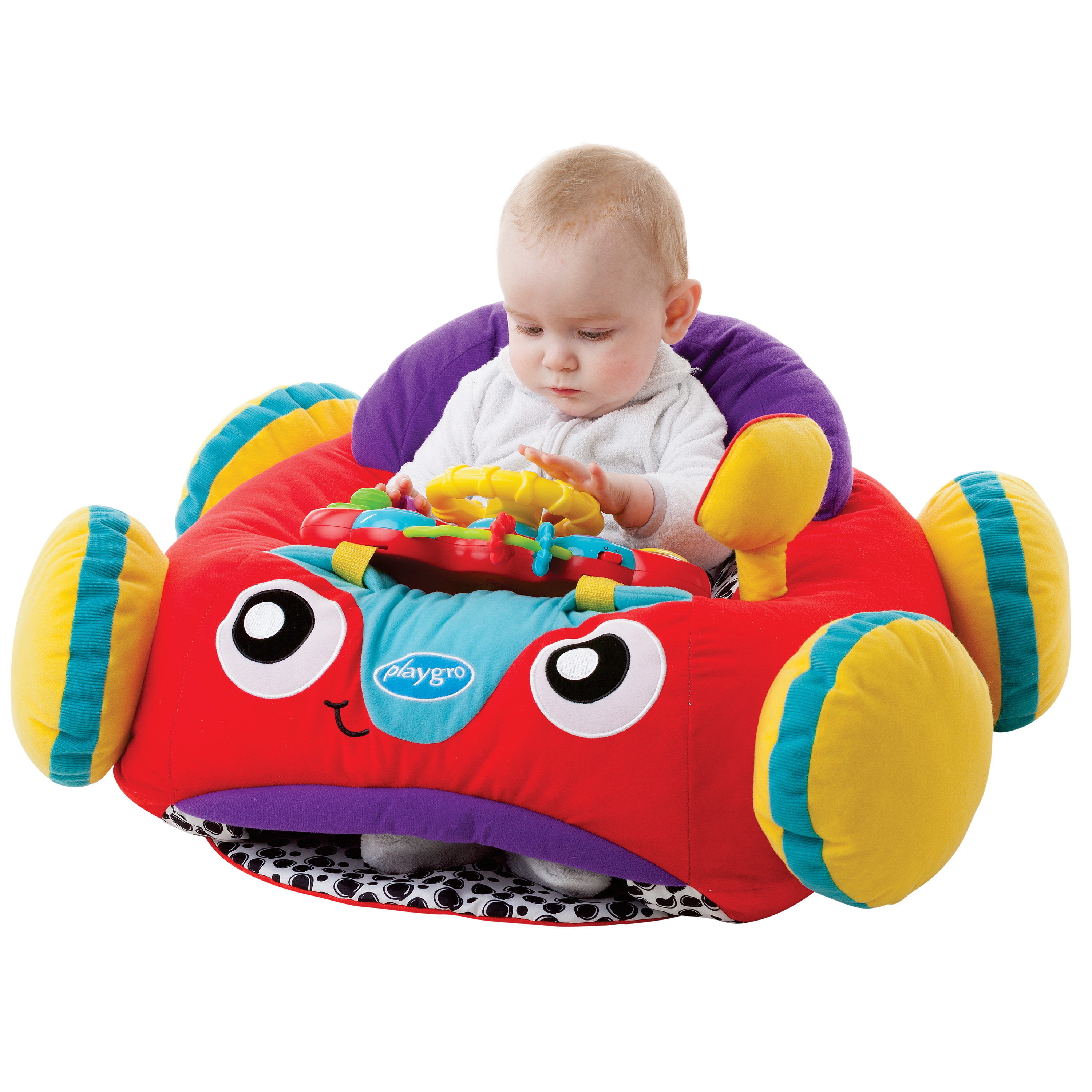 Xe ô-tô nhồi bông có nhạc và đèn Playgro Music and Lights Comfy Car, cho bé 6 - 36 tháng