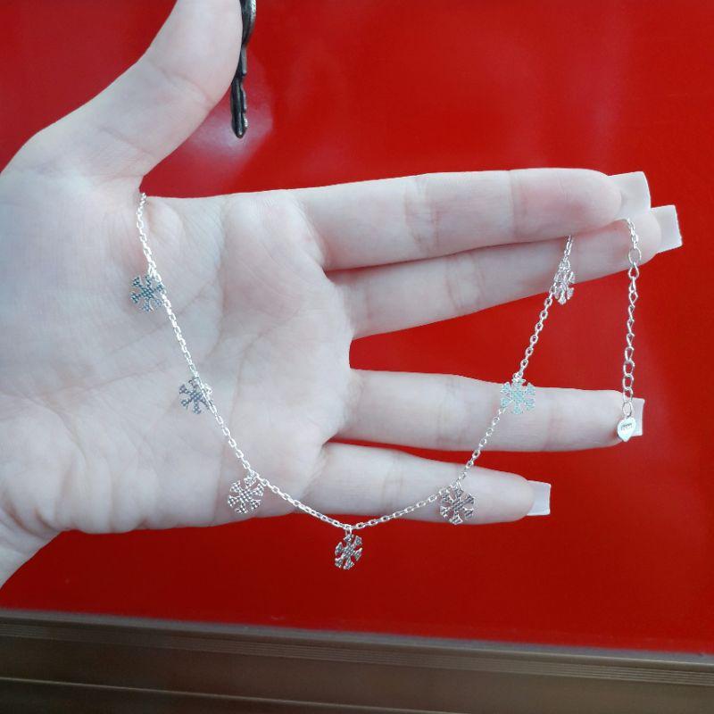 Lắc chân bạc hoa 6 cánh YN JEWELRY