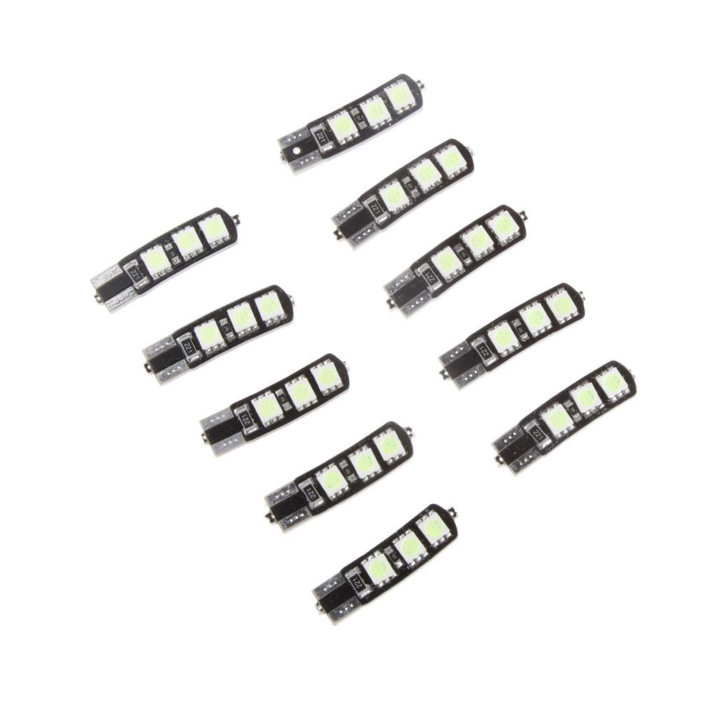 10x T10 5050 6SMD W5W LED Width Lamp Wedge Warning Ice Blue Light Bulb