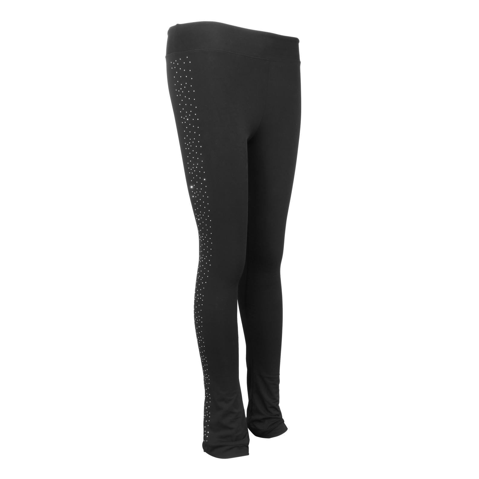 Figure Ice Figure Skating Polar Fleece Warm Pants Sportswear - Black