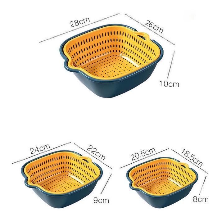 Bộ Rổ 6 Món Kèm Chậu Chất Liệu Nhựa Cao Cấp, Đựng Đồ Đa Năng