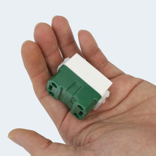 Ổ cắm đơn 2 chấu có màn che