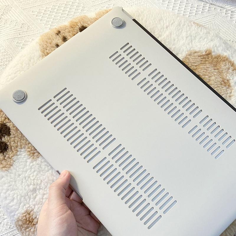 Ốp Máy Tính Bảng Hình Kem Kaki 2021 Có Bàn Phím Cho MacBook Pro 14 inch A2442 M1 Air 13 2020 A2179 A2337 Pro 13 inch A2338 A2251