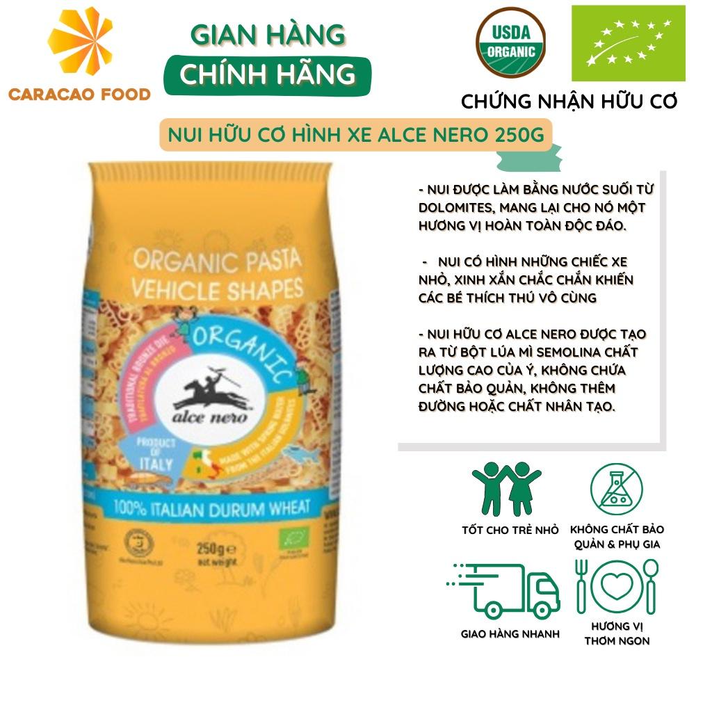 Nui hữu cơ hình xe Alce Nero 250g, Thực phẩm cho bé