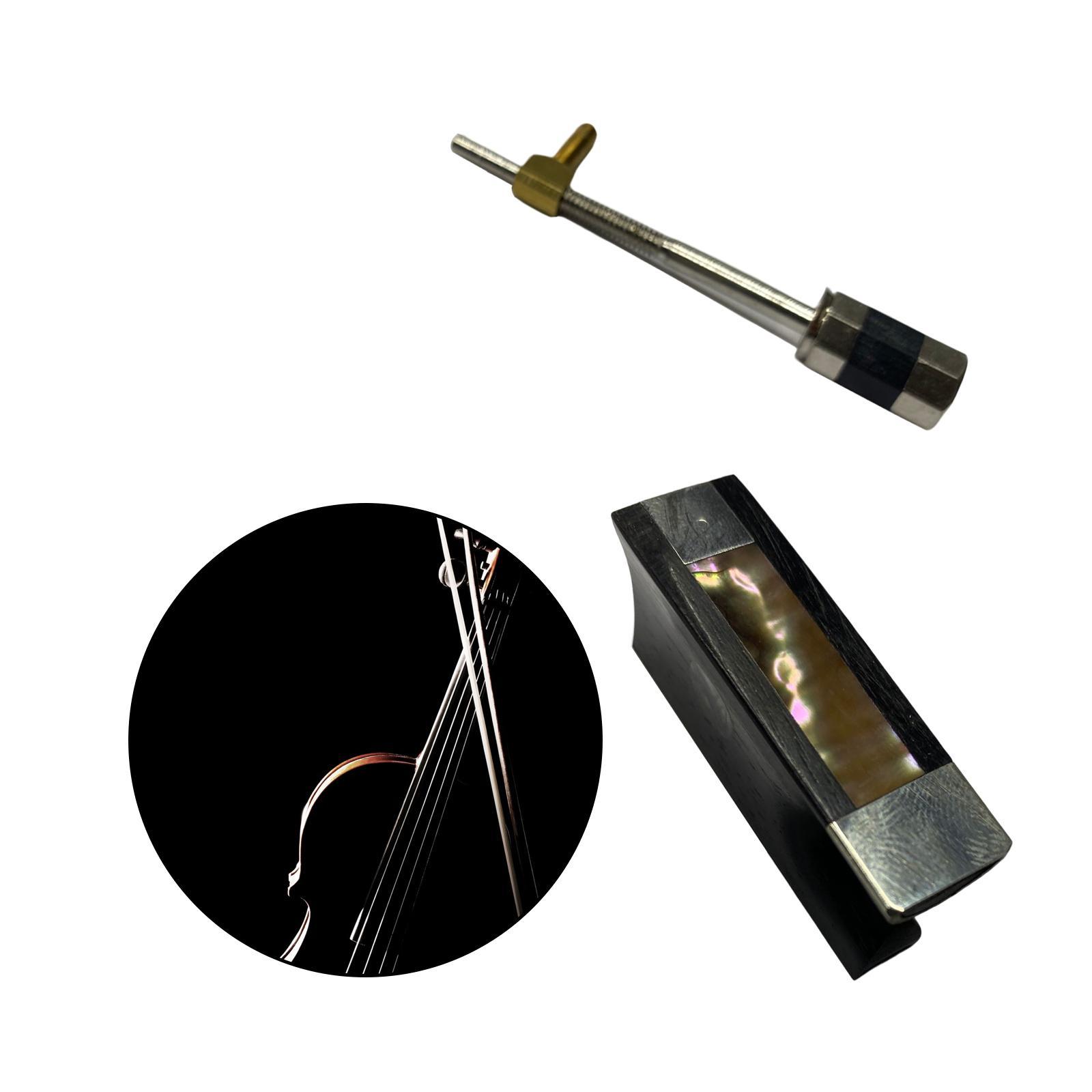 Violin Bow Frog W/ Screw Replacement for 3/4-4/4 Violin Beginners Musical Instrument