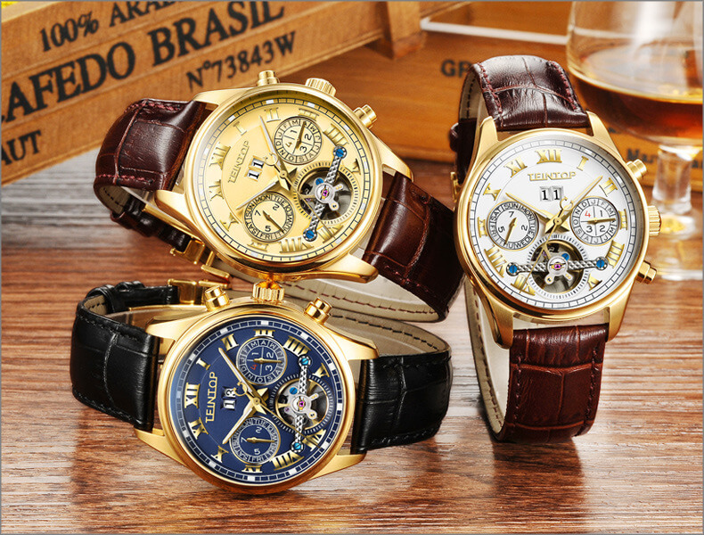 Đồng hồ nam chính hãng Teintop T8660-2 Fullbox, Kính sapphire ,chống xước,chống nước,dây da xịn, máy cơ , Mới 100%,Bảo hành 12 tháng,thiết kế đơn giản,sang trọng và lịch lãm