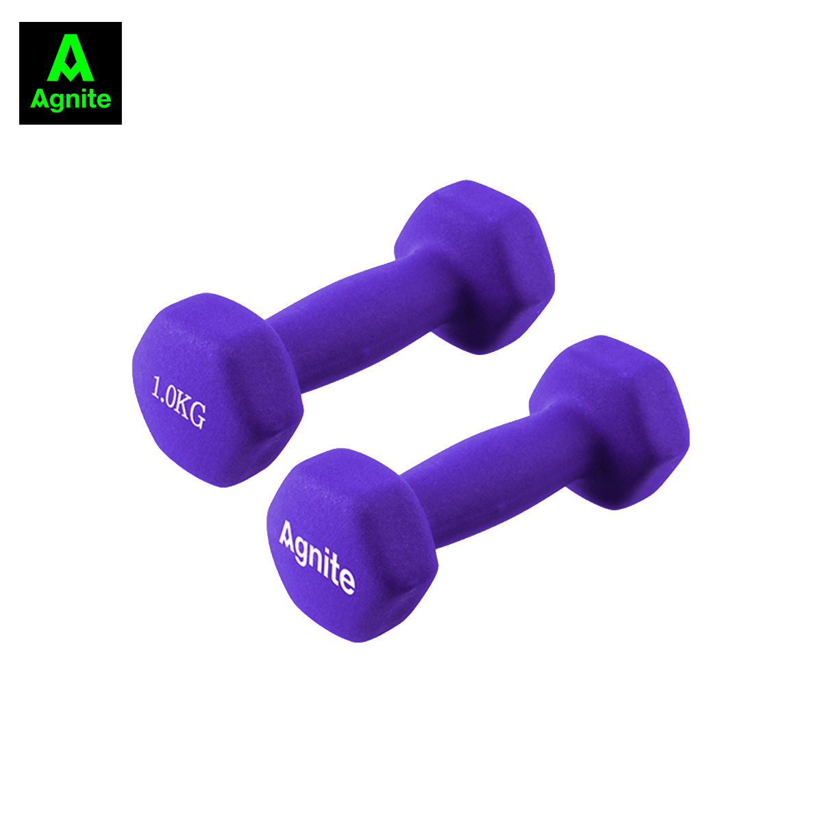 Tạ tay nam nữ nhiều mức chính hãng Agnite - PVC bọc gang siêu bền - dụng cụ hỗ trợ gym, pilates - ER081/ER082/ER083