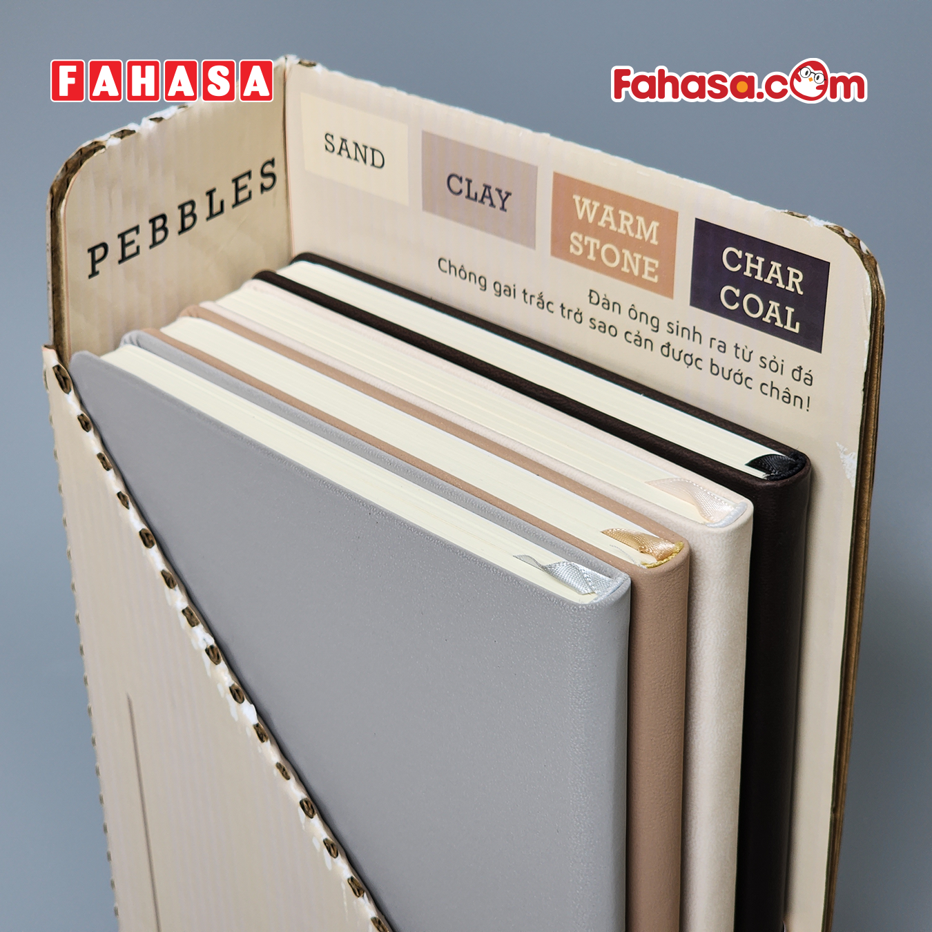 Sổ Bìa Da Pebbles A5 - Kẻ Ngang - 144 Trang 100gsm - The Sun - Sand