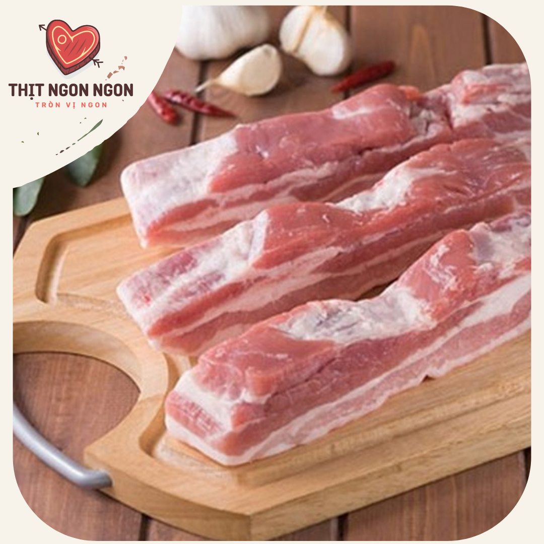 BA RỌI / BA CHỈ HEO RÚT SƯỜN - LOẠI 1 - 1KG - BONELESS BELLY