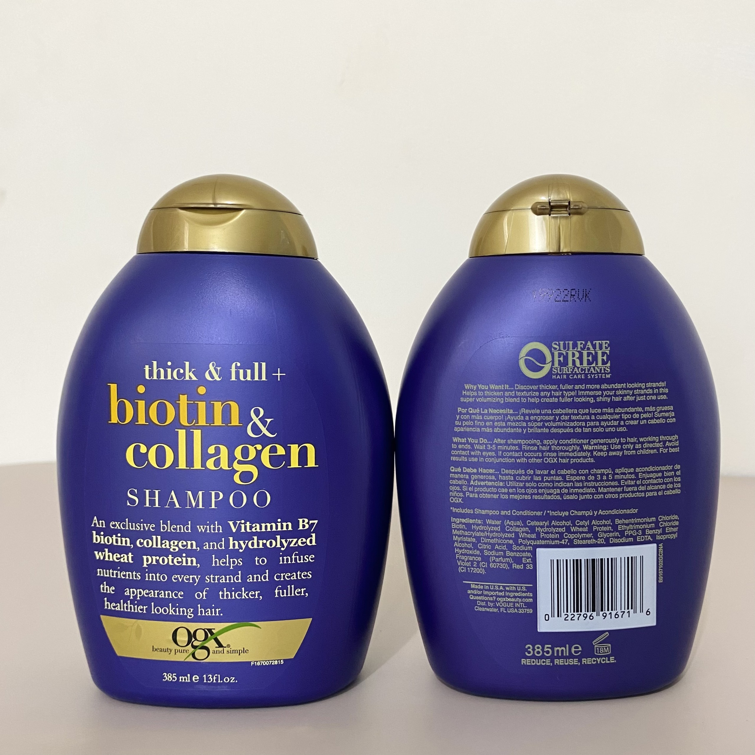 Bộ Dầu Gội Biotin Collagen Dầu Xả Biotin Collagen 385ml Hàng Nhập Mỹ