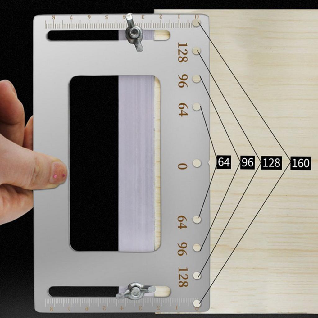 Drill Guide Punch Locator Carpentry Hole Wardrobe Hardware Jig Drawer Tool