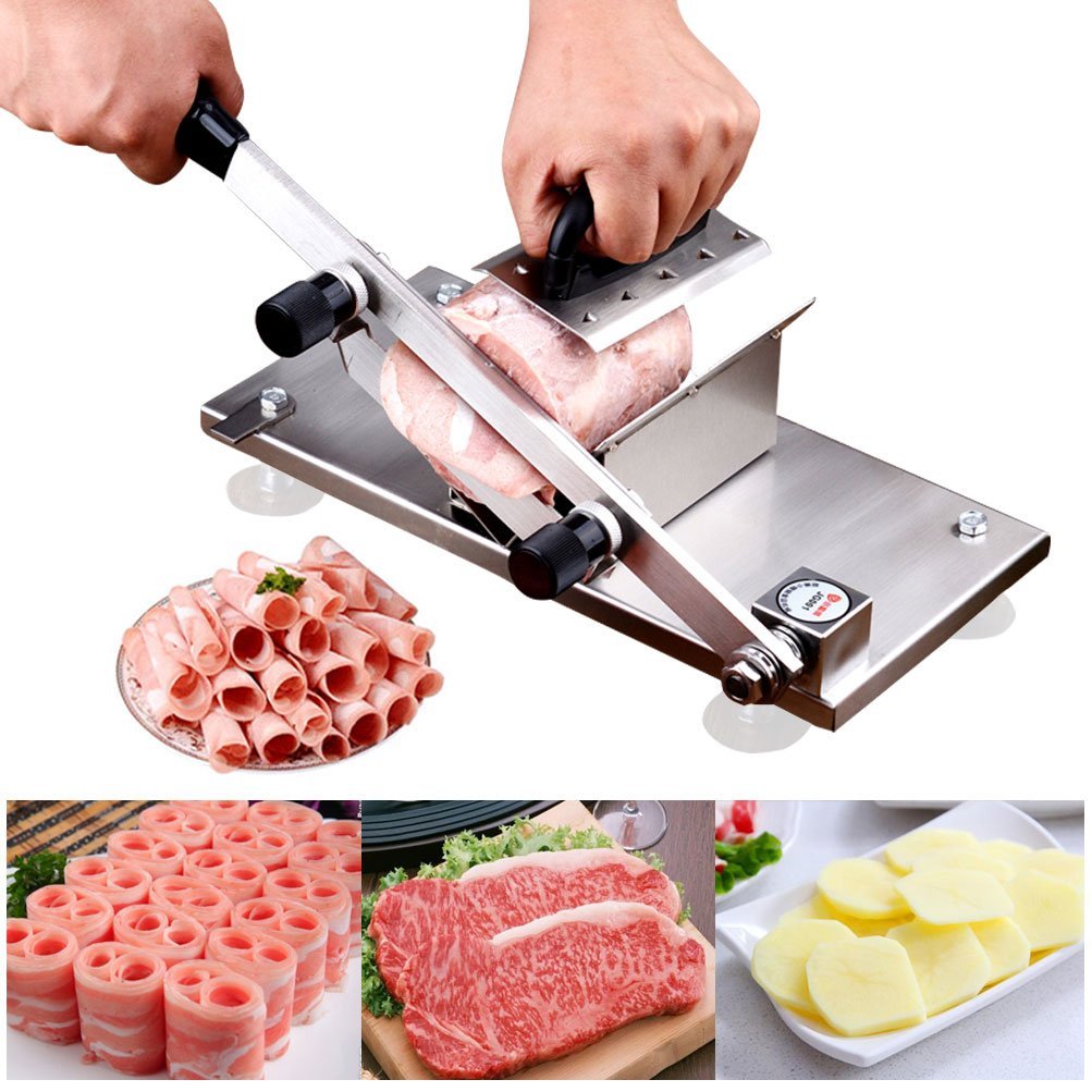 Máy cắt thịt có thiết kế nhỏ gọn, chất liệu thép không gỉ 7341