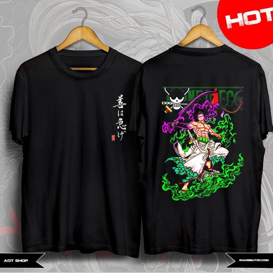 Áo thun One Piece Luffy Mũ Rơm Sanji Ace Zoro / Áo phông Đảo Hải Tặc 3D cực chất