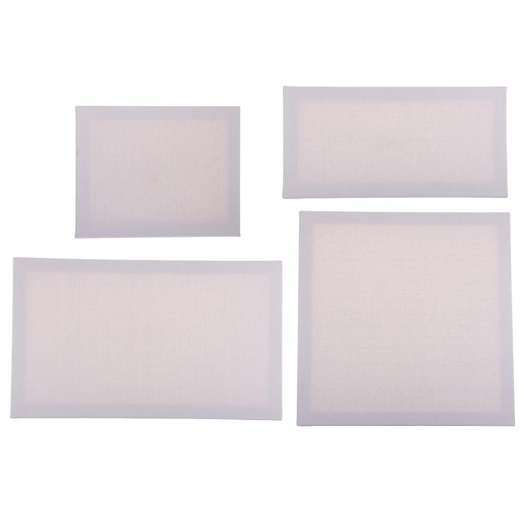 2x Art Supply Artist 8"x 16" Blank White Wooden Frame Canvas Panel Boards