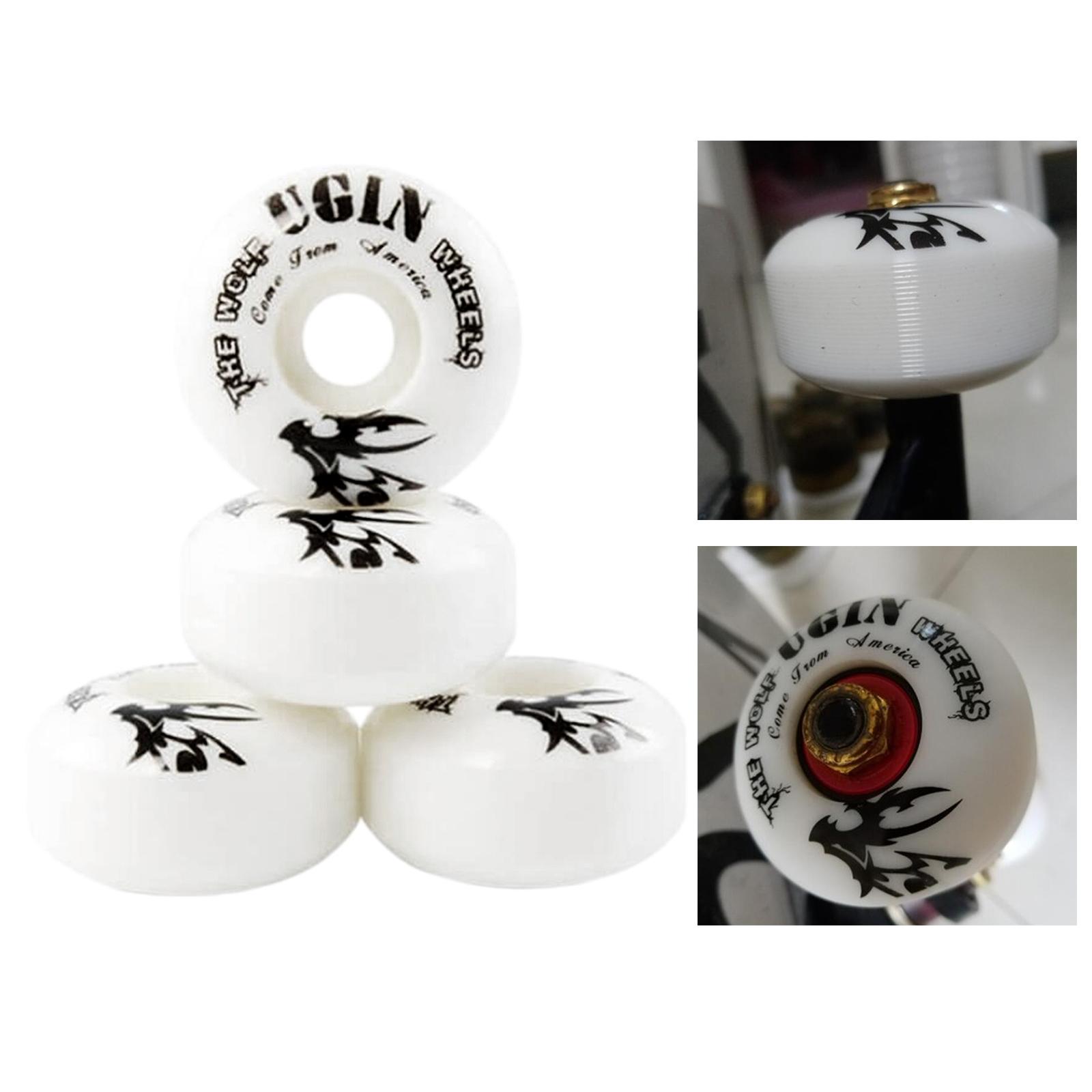 4x PU Skateboard Wheels Replacement High Strength Skate Board Roller Wheel