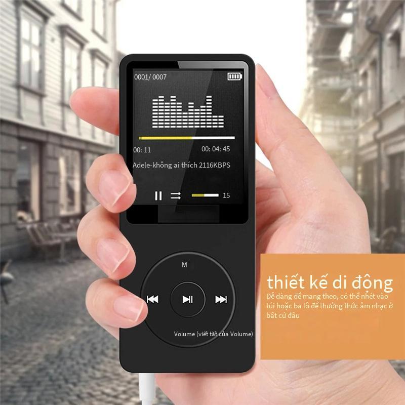 Ưu đãi đặc biệt Máy nghe nhạc MP4 MP3 thể thao màn hình 1.8 inch dành cho học sinh và người lớn Walkman phổ thông có thể cắm thẻ TF