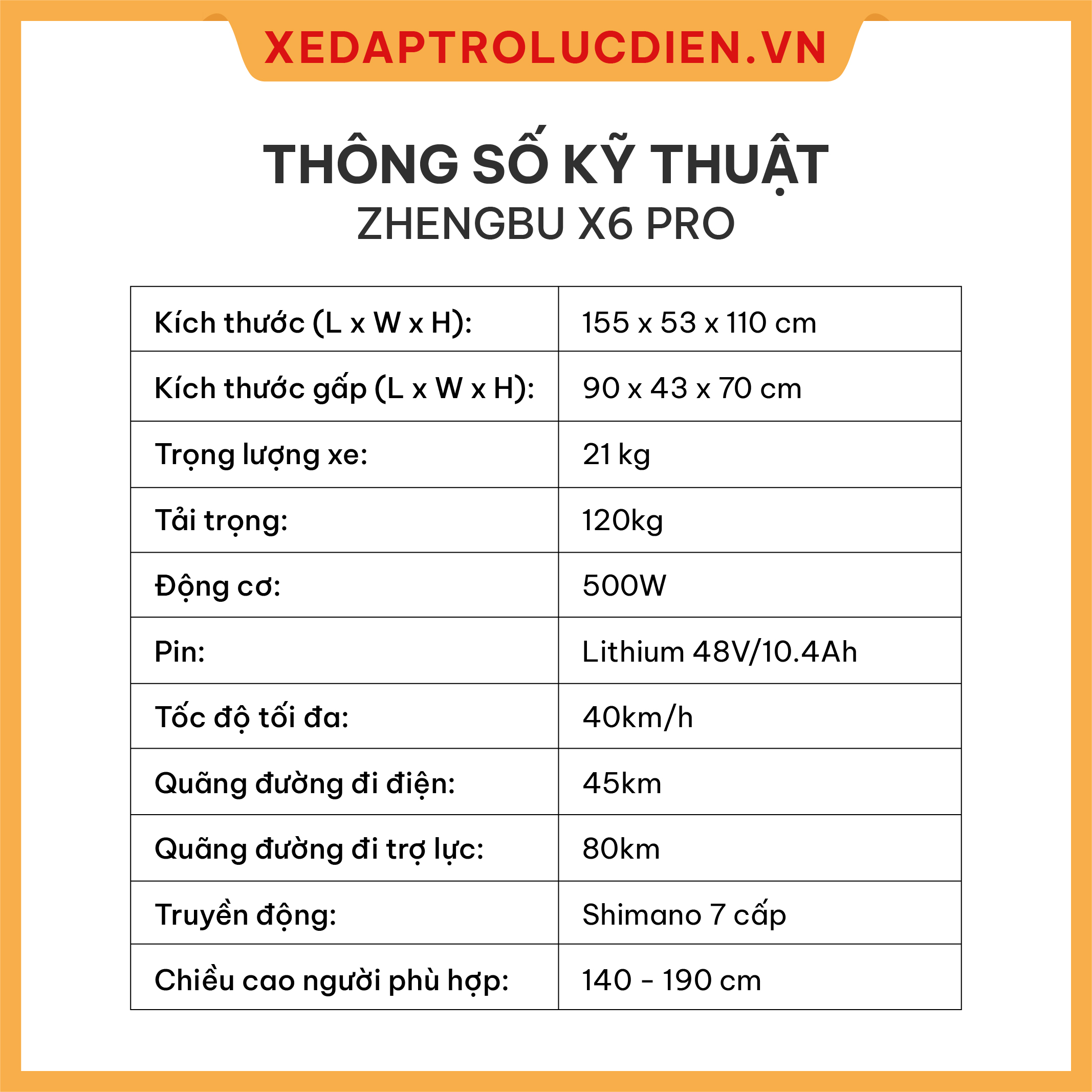 Xe đạp trợ lực điện Zhengbu X6 Pro Giá – Ưu đãi – Dịch vụ tốt nhất