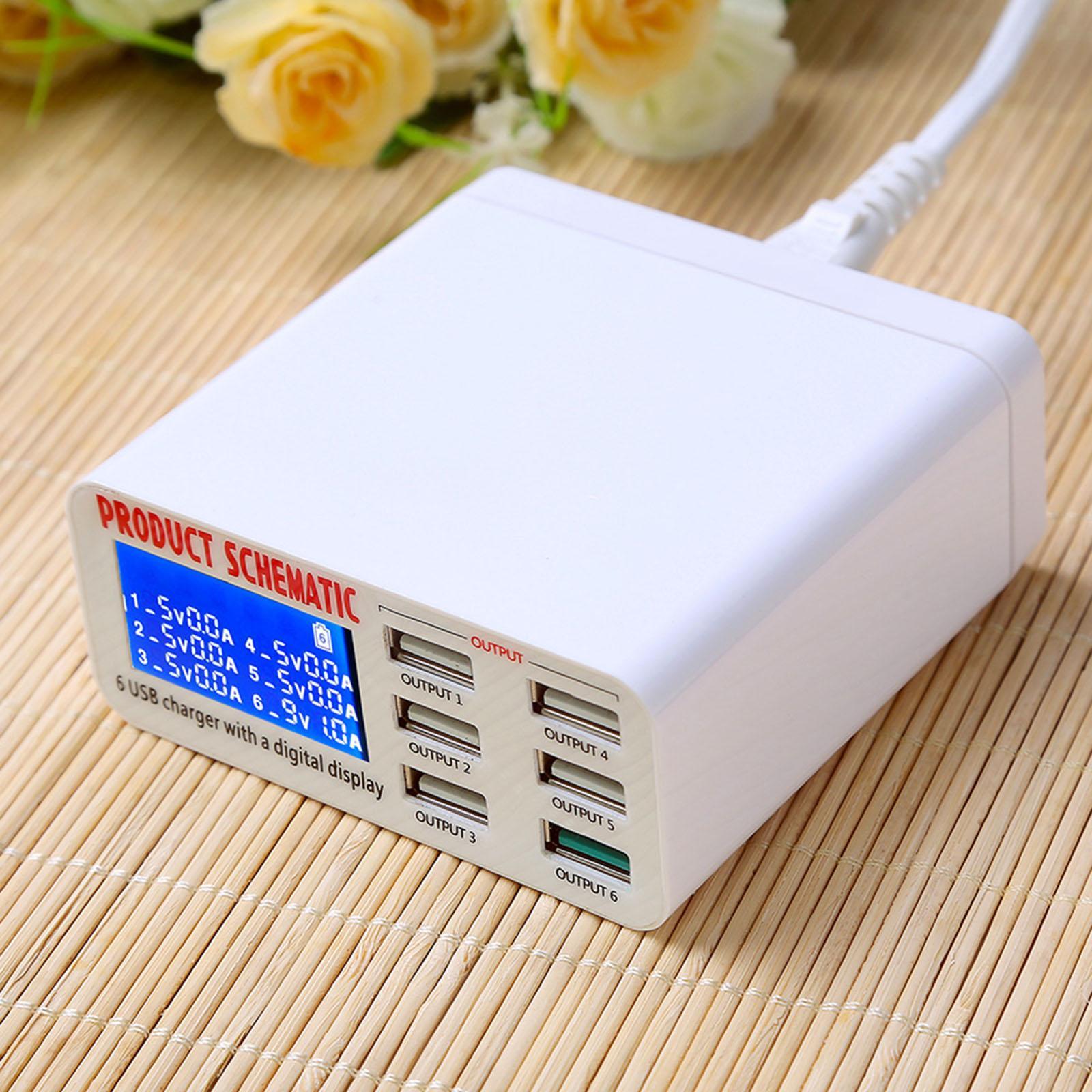 Multiple 6-Port USB Charger Phone Charger Adapter .0 US Plug