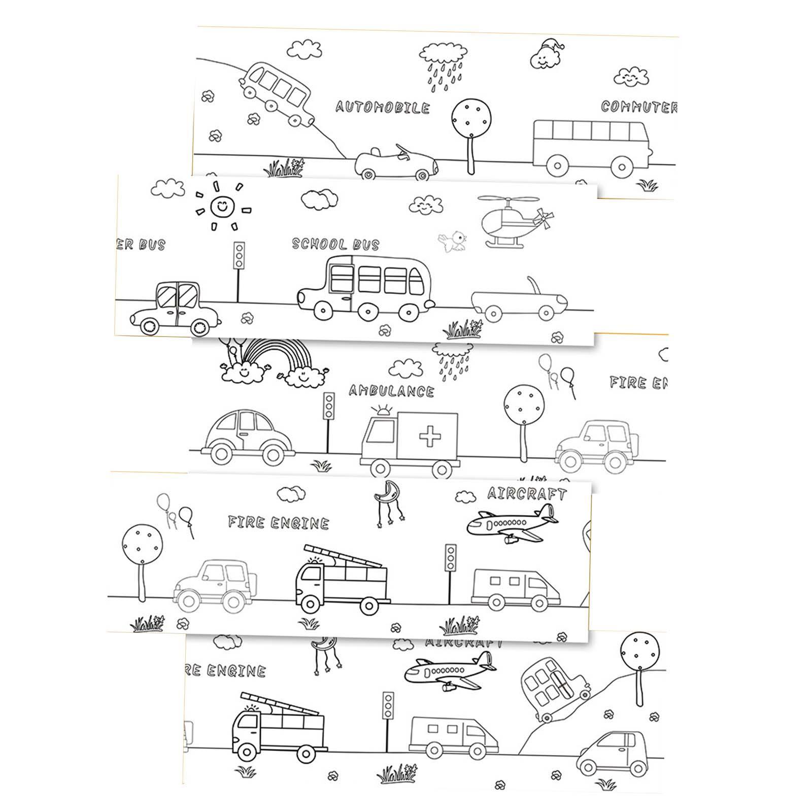 Coloring Stickers Coloring Paper Roll 30Cmx300cm Colorable Early Educational Wall Coloring Stickers