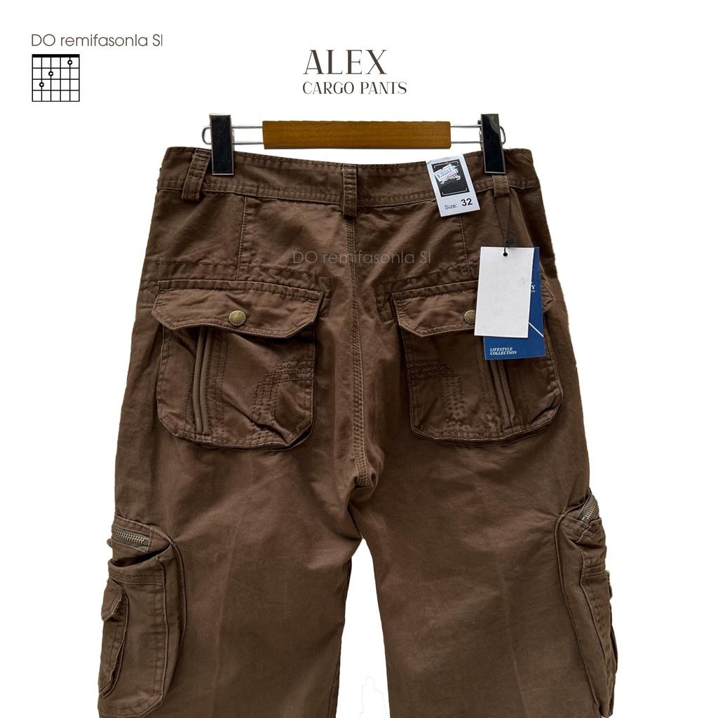 Quần Kaki Túi Hộp Nam Nữ Alex Retro Ống Suông Rộng Chất Vải Dày Dặn Phong Cách Đường Phố