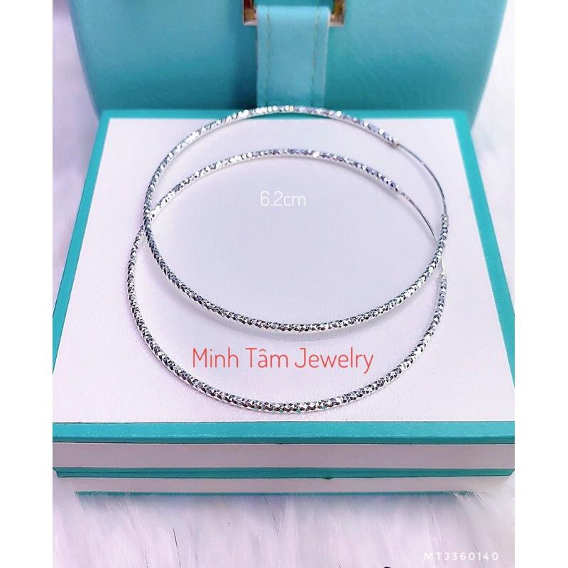 Khuyên tai vòng tàu bạc Minh Tâm Jewelry, Bông tai vòng tàu size đại bạc ta