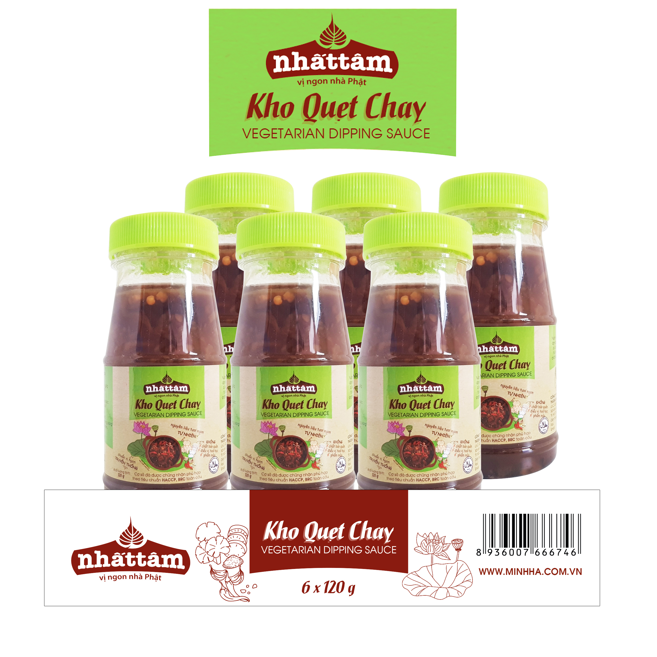 Lốc 6 Hũ Kho Quẹt Chay  - Thương hiệu Nhất Tâm