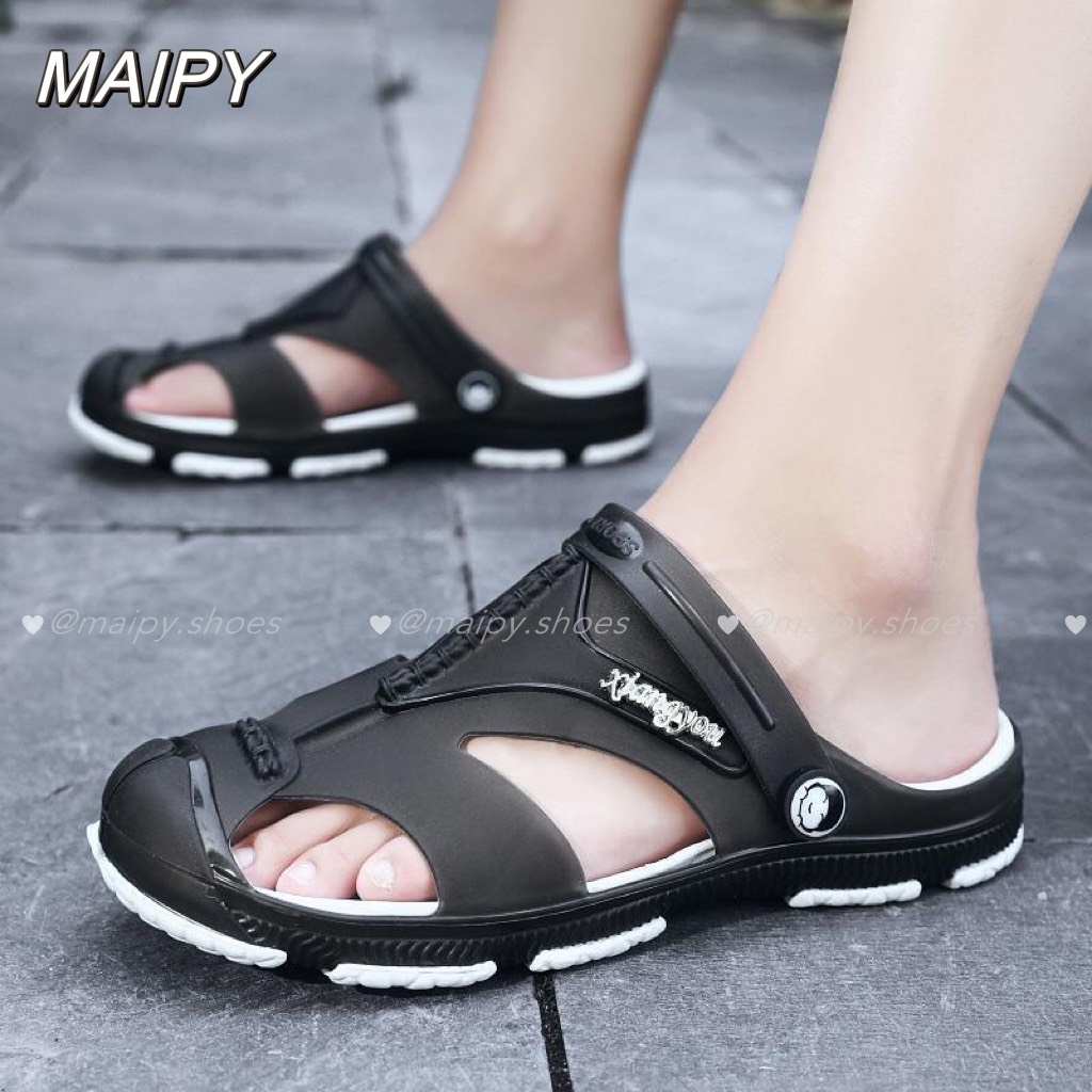 Giày sục lười cao cấp nam lỗ thoáng khí đi mưa chất EVA siêu nhẹ, siêu bền iDÉP- SL012