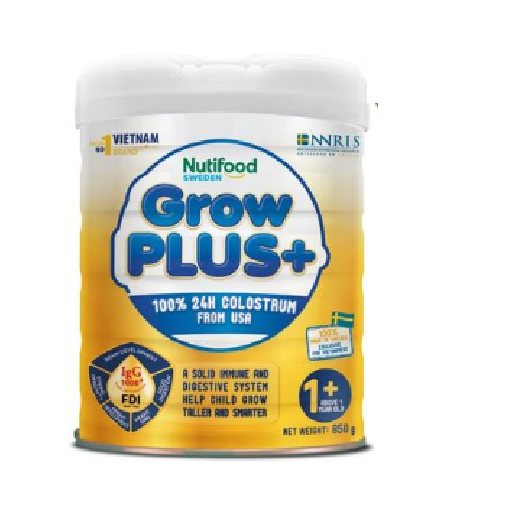 Sữa bột Nutifood Grow Plus vàng 1+ 800G bổ sung sữa non-tặng khăn