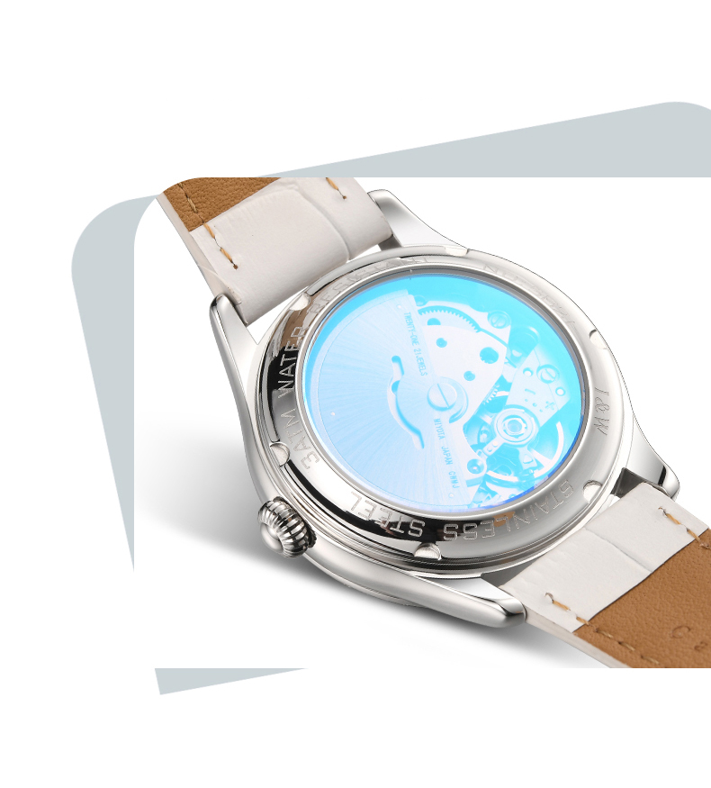Đồng hồ nữ chính hãng I&amp;W CARNIVAL IW582G-1 Kính sapphire ,chống xước ,Chống nước 30m ,Bảo hành 24 tháng,Máy cơ (Automatic),dây da cao cấp, thiết kế đơn giản dễ đeo