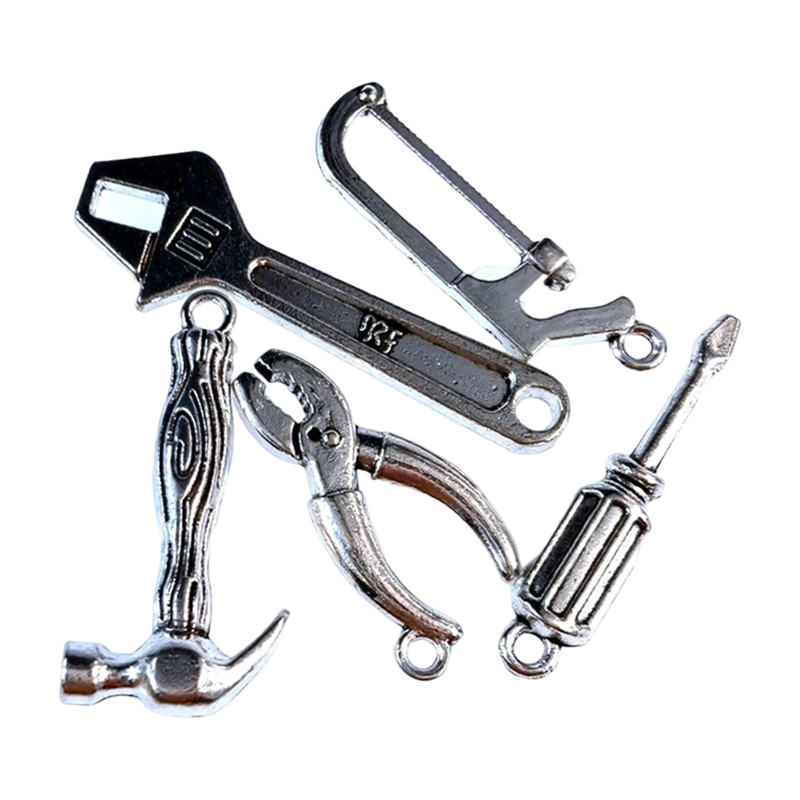 5x 1/12 Miniature Miniature Multi Tool Set Alloy Repair Tool Set Model for Ornament Creative Toys Pretend Play Accessories Decoration