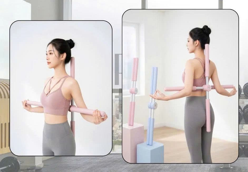 MÓC TREO Thanh Tập Chống Gù Lưng, Gậy Tập Yoga Chống Gù Lưng Bằng Thép Không Gỉ - Hàng Loại 1 - Chính Hãng