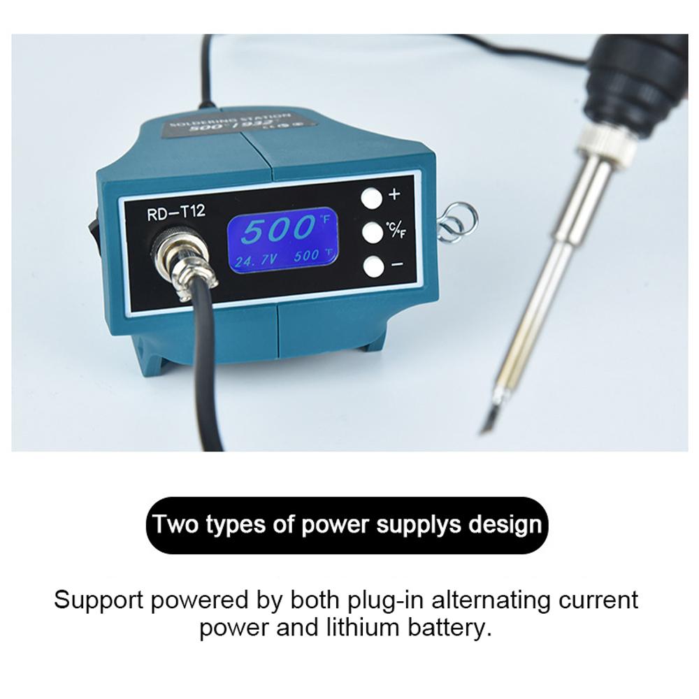 Compact Intelligent Soldering Station Two Power Supplying Mode Solder 150-500 ℃ Temperature Regulation Portable Soldering Iron